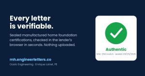 Oasis Engineering Adds Browser-Based Verification to Sealed Manufactured Home Foundation Certifications