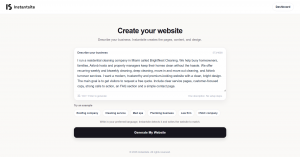 Instantsite Launches AI Website Builder From a Single Business Description