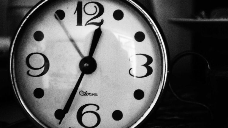 Clock face close up
