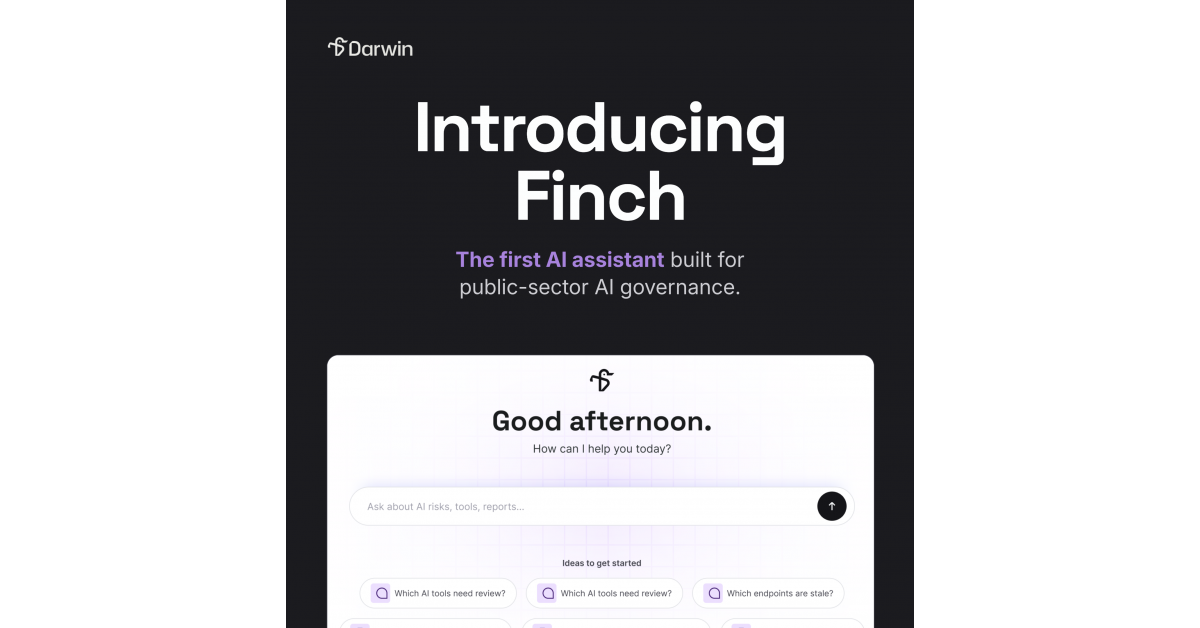 Darwin AI’s Finch gives public-sector leaders instant answers on shadow AI and compliance