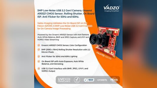 Vadzo Imaging validates 5MP camera with onboard ISP for consistent OEM image quality
