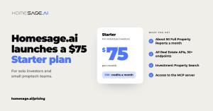 Homesage.ai targets solo investors with $75 Starter plan for property data